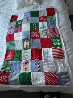 Lovely Christmas blanket made by Jackie N for her granddaughter